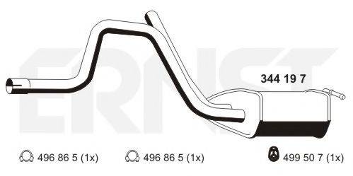 ERNST 344197 Глушник вихлопних газів кінцевий