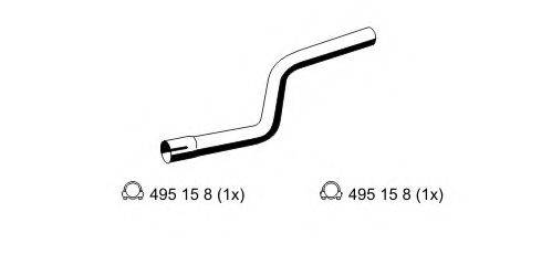 ERNST 344517 Труба вихлопного газу