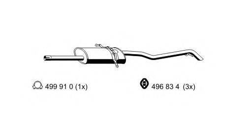 ERNST 351249 Глушник вихлопних газів кінцевий