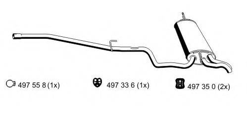 ERNST 362191 Глушник вихлопних газів кінцевий