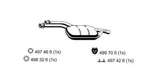 ERNST 374286 Середній глушник вихлопних газів