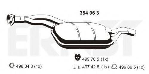 ERNST 384063 Середній глушник вихлопних газів