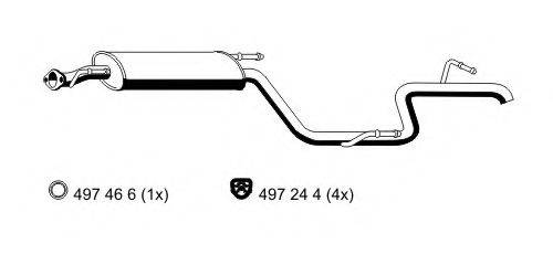 ERNST 385022 Глушник вихлопних газів кінцевий