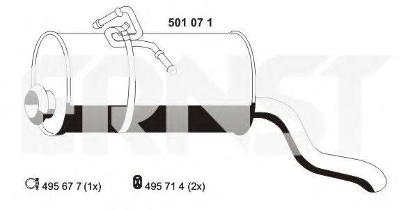 ERNST 501071 Глушник вихлопних газів кінцевий