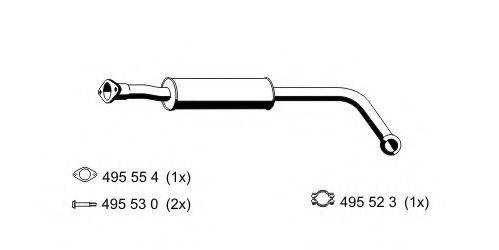ERNST 522014 Середній глушник вихлопних газів