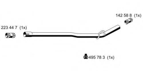 ERNST 522571 Труба вихлопного газу