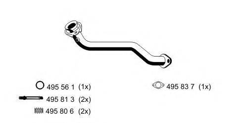 ERNST 525404 Труба вихлопного газу