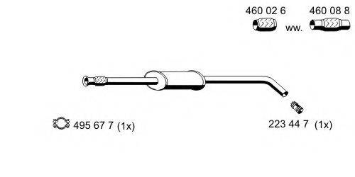 ERNST 530071 Середній глушник вихлопних газів