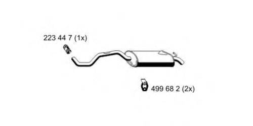 ERNST 640220 Глушник вихлопних газів кінцевий