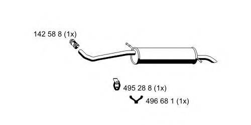 ERNST 645119 Глушник вихлопних газів кінцевий