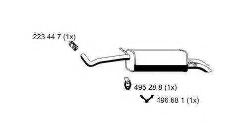 ERNST 645157 Глушник вихлопних газів кінцевий