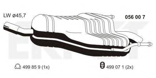 ERNST 056007 Глушник вихлопних газів кінцевий