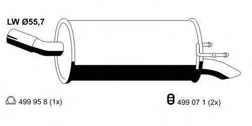 ERNST 056045 Глушник вихлопних газів кінцевий