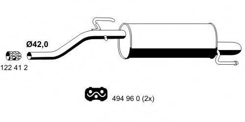 ERNST 012171 Глушник вихлопних газів кінцевий