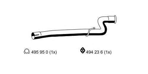 ERNST 331562 Труба вихлопного газу