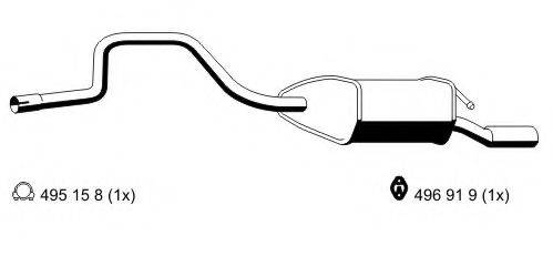 ERNST 344234 Глушник вихлопних газів кінцевий