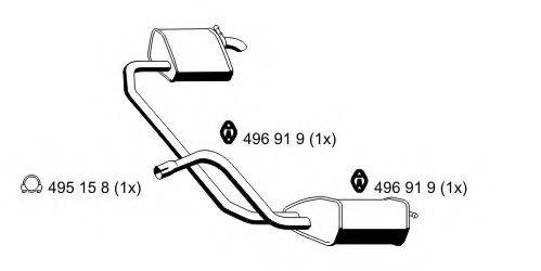 ERNST 344258 Глушник вихлопних газів кінцевий