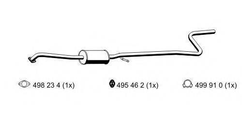 ERNST 310284 Середній глушник вихлопних газів