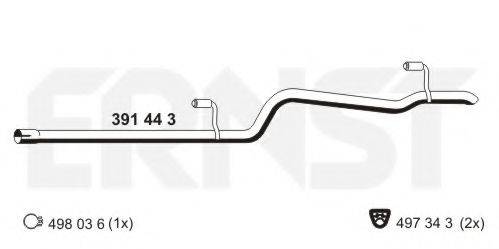 ERNST 391443 Труба вихлопного газу