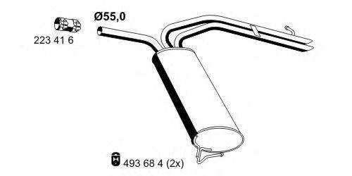 ERNST 048071 Глушник вихлопних газів кінцевий