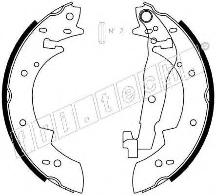FRI.TECH. 1019024 Комплект гальмівних колодок