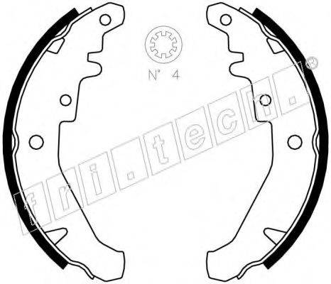 FRI.TECH. 1034102 Комплект гальмівних колодок
