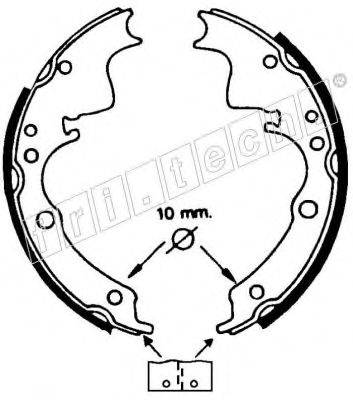 FRI.TECH. 1040118 Комплект гальмівних колодок