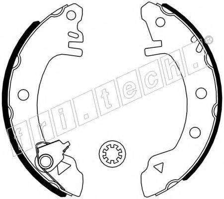 FRI.TECH. 1040123K Комплект гальмівних колодок