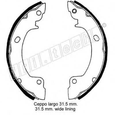 FRI.TECH. 1046200 Комплект гальмівних колодок