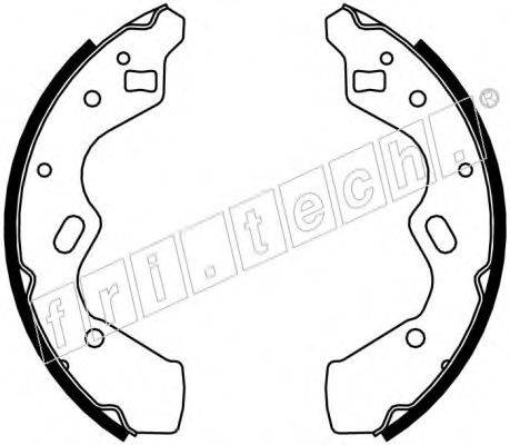 FRI.TECH. 1049153 Комплект гальмівних колодок
