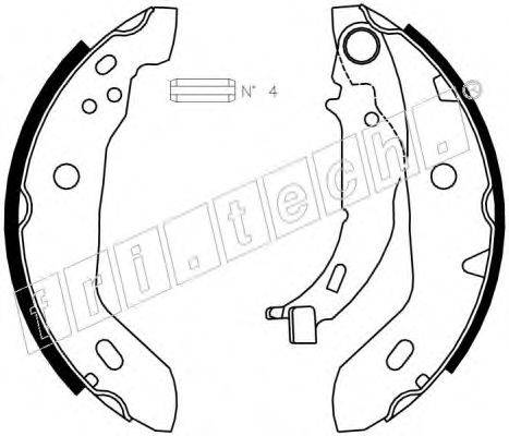 FRI.TECH. 1052122 Комплект гальмівних колодок