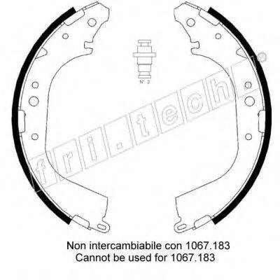 FRI.TECH. 1067186 Комплект гальмівних колодок