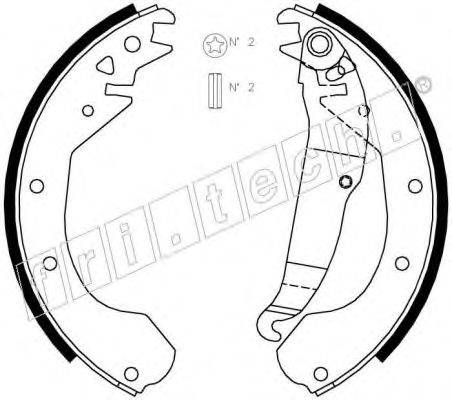 FRI.TECH. 1073163 Комплект гальмівних колодок