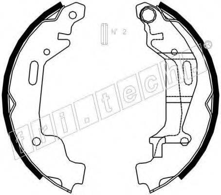 FRI.TECH. 1073172 Комплект гальмівних колодок
