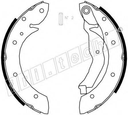 FRI.TECH. 1088223 Комплект гальмівних колодок