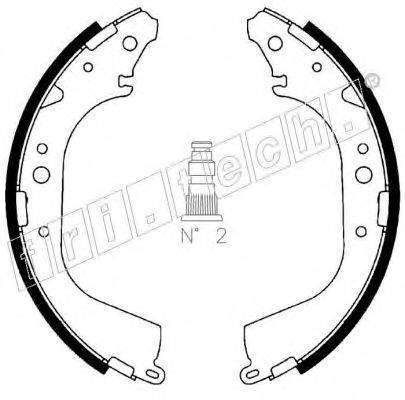 FRI.TECH. 1115288 Комплект гальмівних колодок