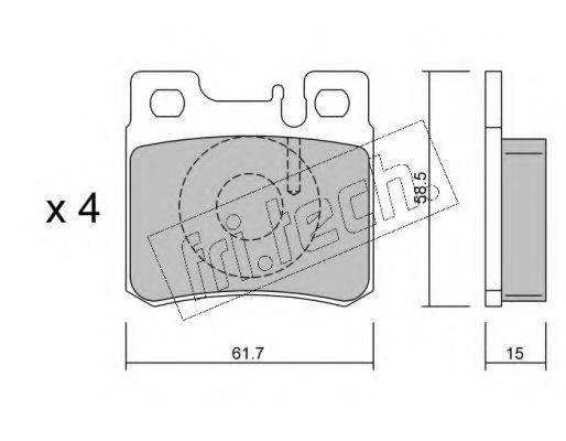 FRI.TECH. 2120 Комплект гальмівних колодок, дискове гальмо