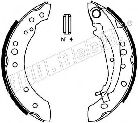 FRI.TECH. 1064178 Комплект гальмівних колодок