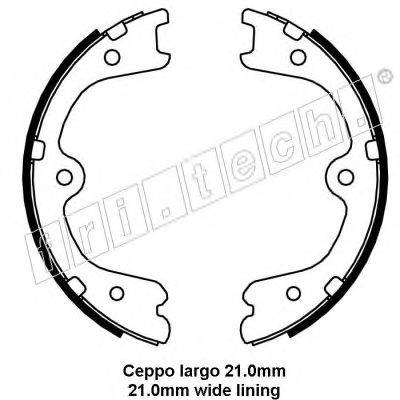 FRI.TECH. 1067200 Комплект гальмівних колодок, стоянкова гальмівна система