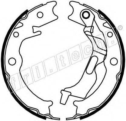 FRI.TECH. 1027007 Комплект гальмівних колодок, стоянкова гальмівна система