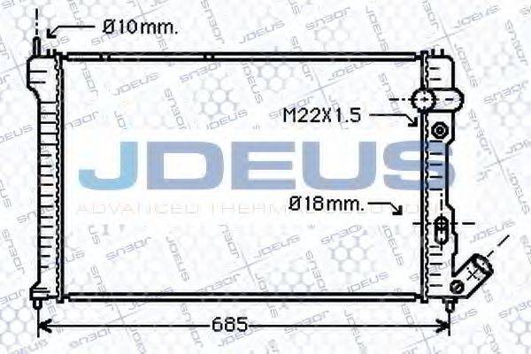 JDEUS 007E23 Радіатор, охолодження двигуна