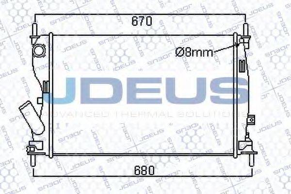 JDEUS 012M27 Радіатор, охолодження двигуна