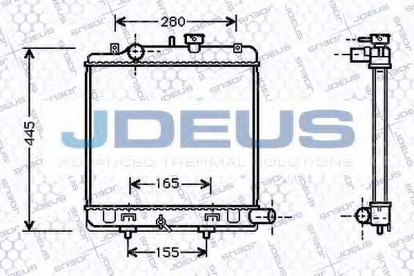 JDEUS 016M30 Радіатор, охолодження двигуна