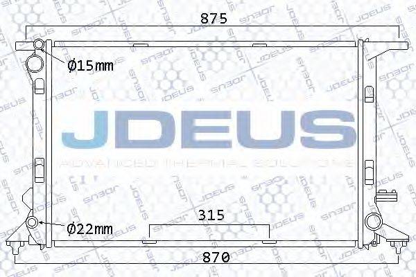 JDEUS 001M25 Радіатор, охолодження двигуна