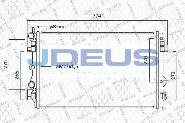 JDEUS 025M30 Радіатор, охолодження двигуна