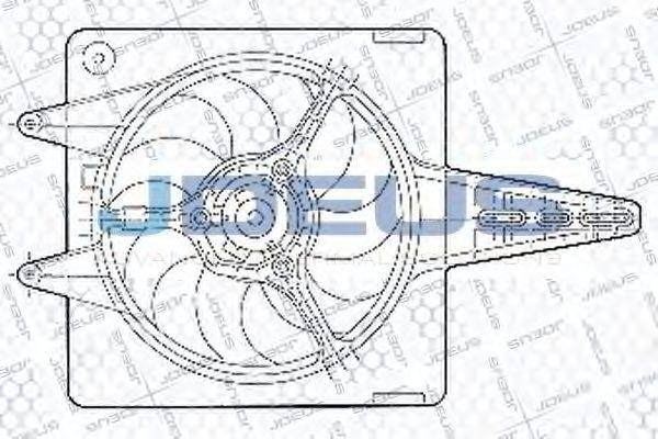 JDEUS EV02304 Вентилятор, охолодження двигуна