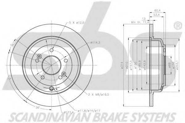 SBS 1815203453 гальмівний диск