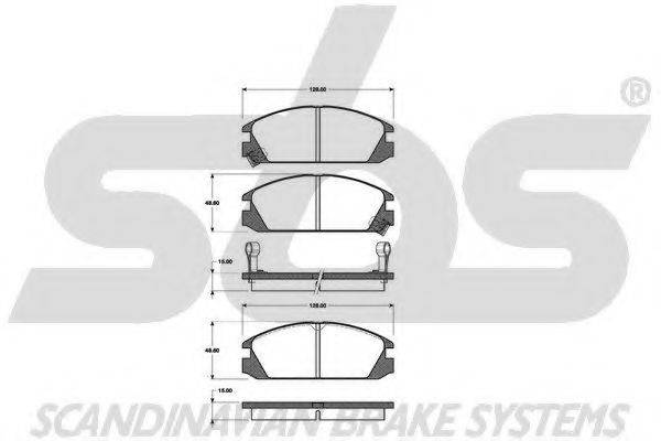 SBS 1501222607 Комплект гальмівних колодок, дискове гальмо
