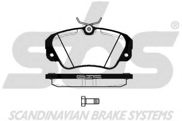 SBS 1501223611 Комплект гальмівних колодок, дискове гальмо