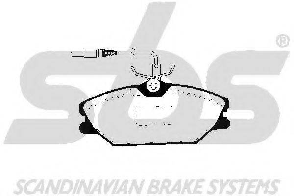 SBS 1501223925 Комплект гальмівних колодок, дискове гальмо